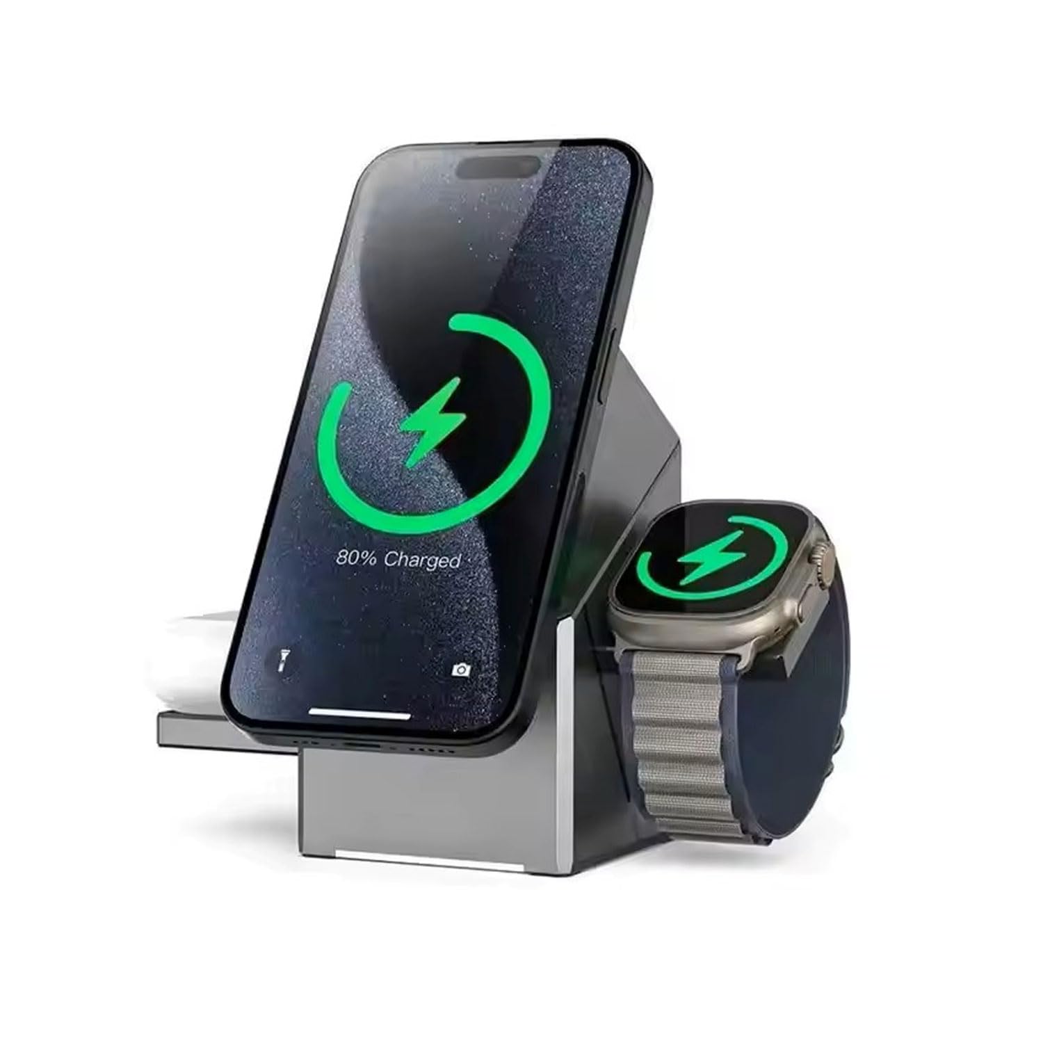 Athero FlexCharge 3-in-1 Portable Desktop Wireless Charger Station