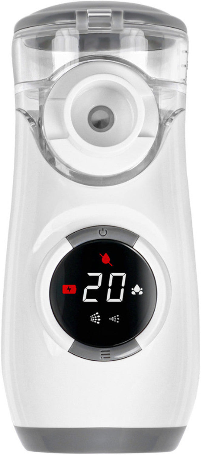 Digital Rechargeable Nebulization Machine- 2 Timer Modes | Child And Adult Mesh Nebulizer (White)