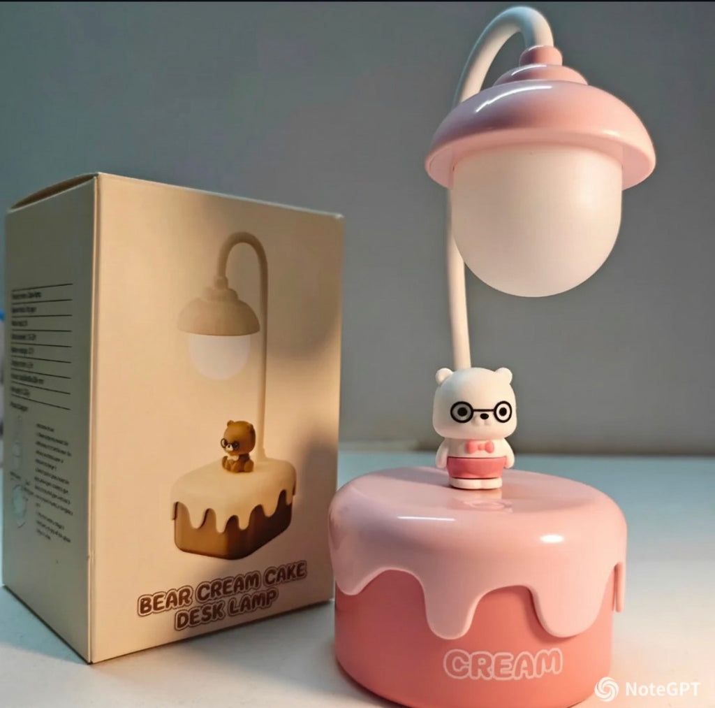 Bear cream cake lamp