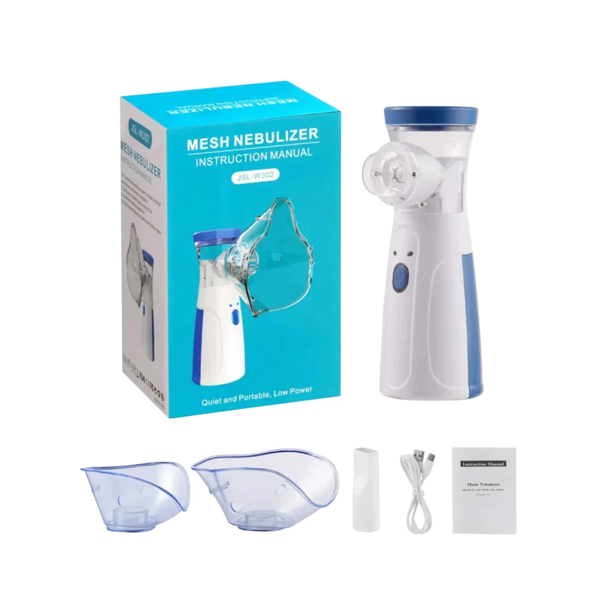 Portable Mesh Nebulizer – Quiet Ultrasonic Inhaler with Fine Mist for Adults & Children